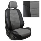 Чехлы для Peugeot Partner Tepee Family / Citroen Berlingo II (3 отдельных кресла) с 08г. / Opel Combo (PCMA) с 21г., Алькантара, (Черный + Серый), Autopilot арт. pe-pr-tf-chese-a