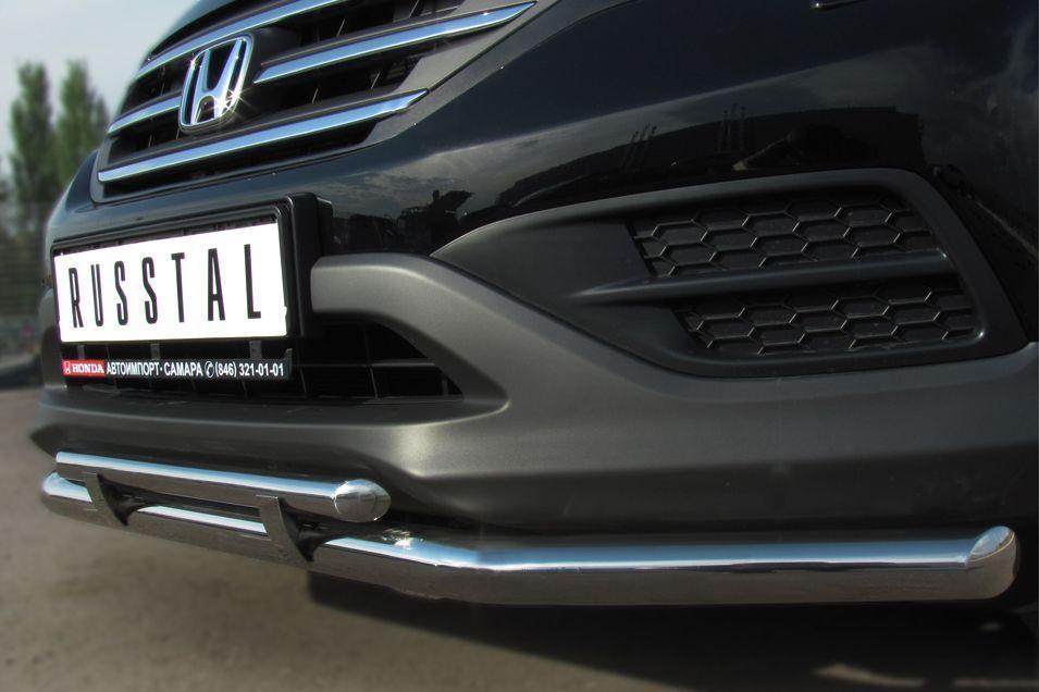 Защита переднего бампера d57/42 для Honda CR-V 2013, Slitkoff HVZ-001337