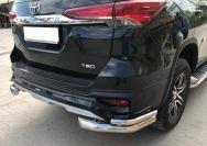 Защита заднего бампера двойная угловая для автомобиля TOYOTA Fortuner TRD 2018 арт. TFTRD.18.20