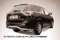 Защита заднего бампера d57 волна длинная Mitsubishi Outlander (2014-2015) , Slitkoff, арт. MOUT14-009