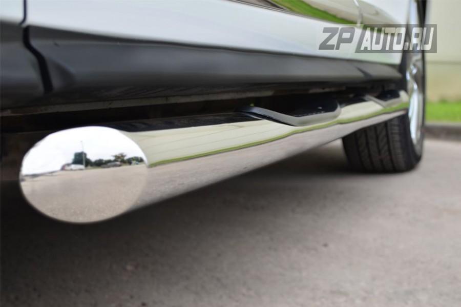 Пороги труба d76 с накладками вариант 1 для Infiniti JX35, Slitkoff JXT-0014621