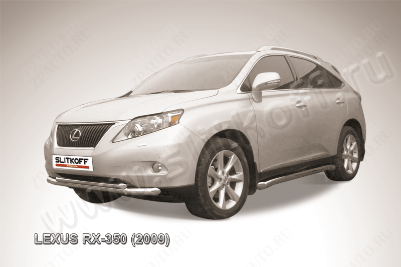 Защита переднего бампера d76+d57 двойная Lexus RX-350 (2008-2012) , Slitkoff, арт. LRX35005