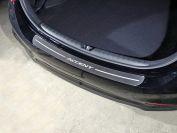 Накладка на задний бампер (лист шлифованный надпись Accent) для автомобиля Hyundai Accent 2017-