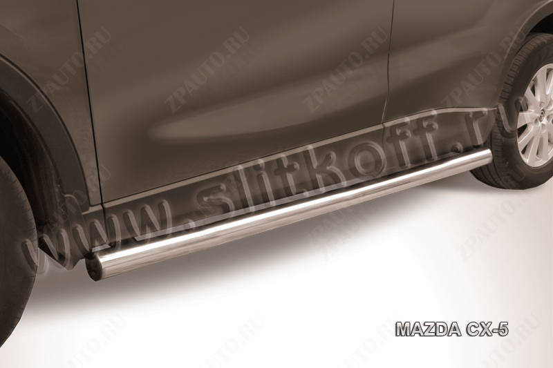 Защита порогов d76 труба Mazda CX-5 (2011-2017) , Slitkoff, арт. MZCX5-004