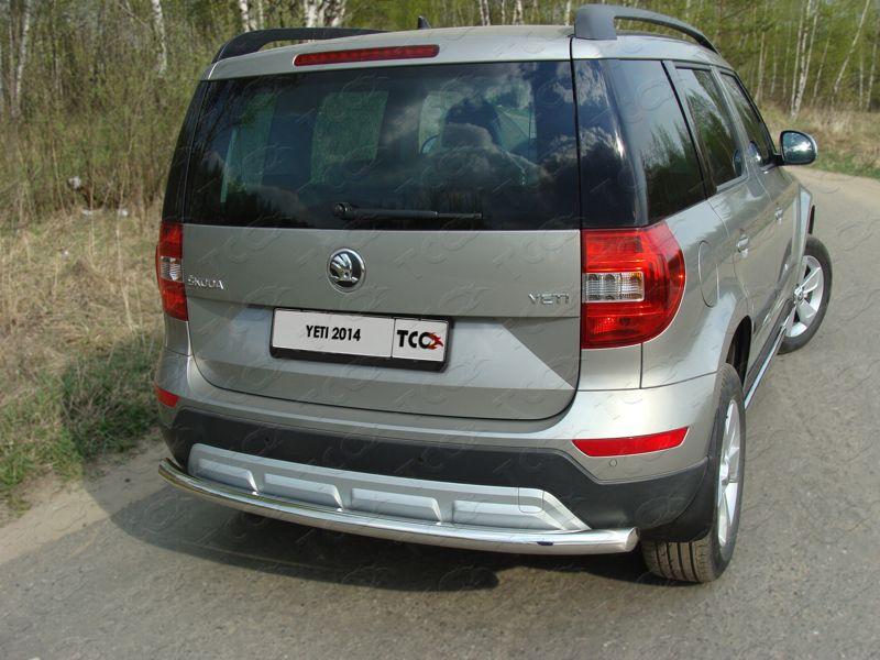 Защита задняя 60,3 мм для автомобиля Skoda Yeti 2014-, TCC Тюнинг SKOYET14-12