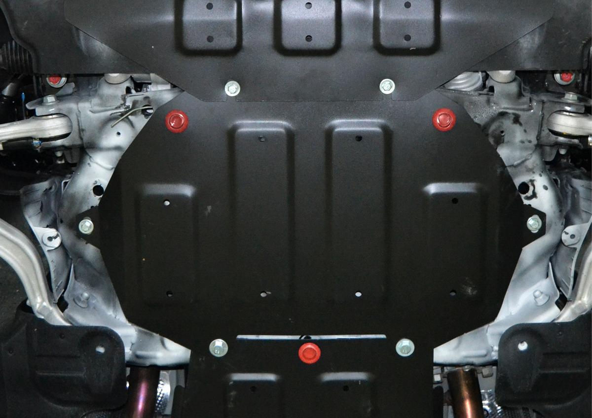 Защита картера АвтоБроня (часть 2) для Hyundai Genesis II (V - 3.0; 3.8) 4WD 2014-2017, штампованная, сталь 1.8 мм, с крепежом, 111.02354.1