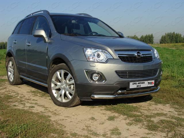 Защита передняя нижняя 60,3/42,4 мм для автомобиля Opel Antara 2011-, TCC Тюнинг OPANT12-01