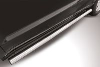 Пороги d76 труба Geely Emgrand X7 (2016-2019) Black Edition, Slitkoff, арт. GAFX716009BE