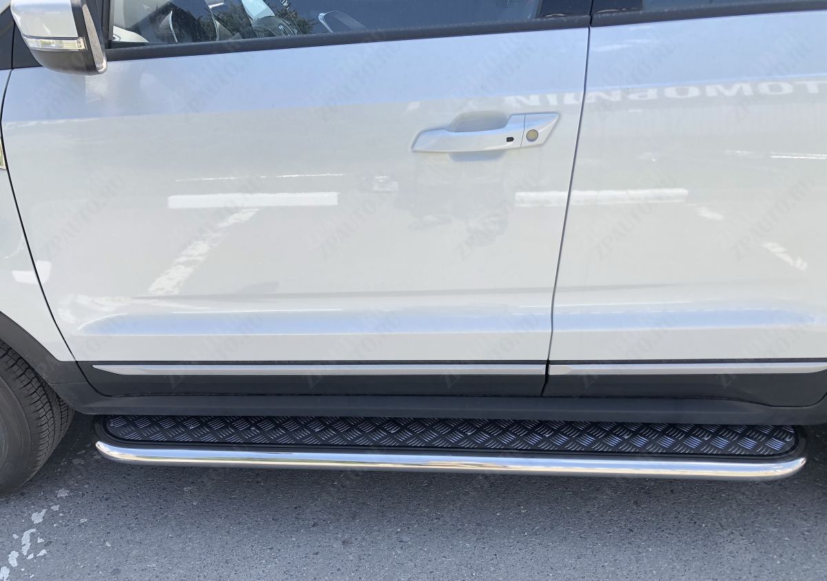 Пороги с накладным листом для автомобиля  CHANGAN CS55 2018- арт. CGCS55.18.41