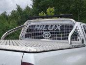 Защита кузова и заднего стекла (для крышки) 75х42 мм со светодиодной фарой для автомобиля Toyota Hilux 2015-, TCC Тюнинг TOYHILUX15-55