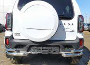 Защита заднего бампера угловая двойная для автомобиля LADA (ВАЗ) Niva Travel 2021 арт. NVT.21.19