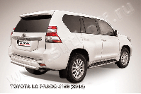 Защита заднего бампера d76 короткая Toyota Land Cruiser Prado J150 (2013-2017) , Slitkoff, арт. TOP14-012