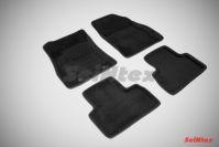 Ковры салонные 3D черные для Nissan Juke 2011-, Seintex 83733
