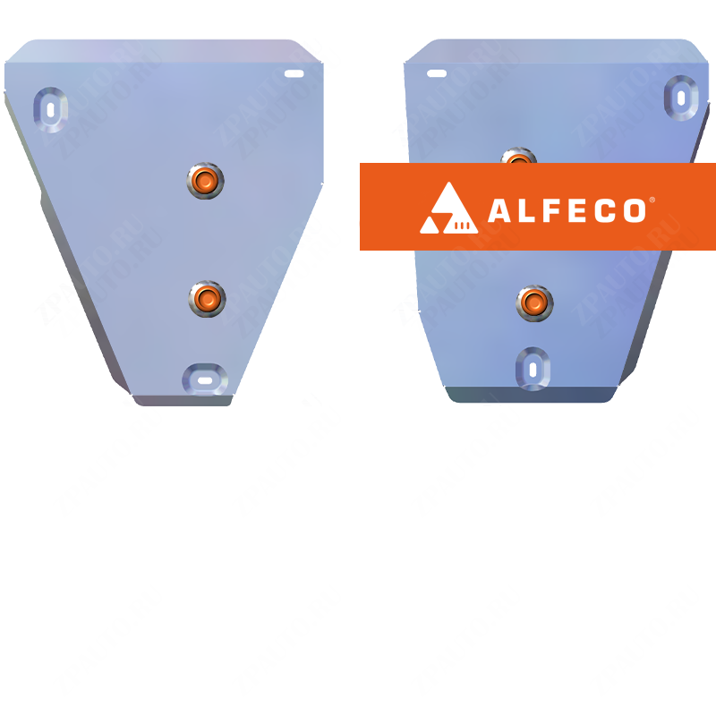 Защита  топливных баков (2 части) Skoda Kodiaq 2016- V-all , ALFeco, алюминий 4мм, арт. ALF2645al-1