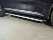 Пороги алюминиевые с пластиковой накладкой (карбон серебро) 1920 мм для автомобиля Exeed VX 2.0L 4WD 2021-,TCC Тюнинг ,арт. EXEEDVX21-32SL