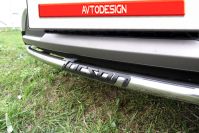 Защита переднего бампера d42 с надписью Hyundai Tucson 4WD (2015-2018) Black Edition, Slitkoff, арт. HT4WD15001BE
