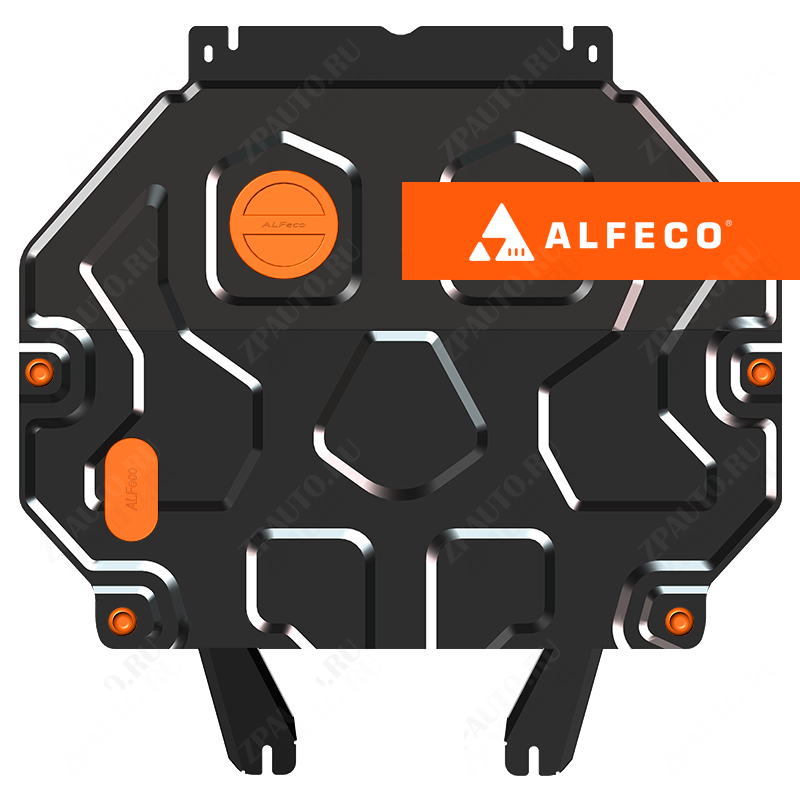 Защита  картера и КПП Mitsubishi Outlander 2012- V-all кроме 3,0 , ALFeco, сталь 2мм, арт. ALF1431st