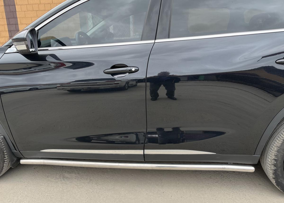 Защита штатного порога труба для автомобиля CHERY CheryExeed TXL 2021 арт. CHETXL.21.32