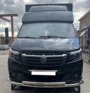 Защита переднего бампера двойная с подгибами для автомобиля ГАЗ Газель Next NN 2014 арт. GZNXTNN.21.03-1