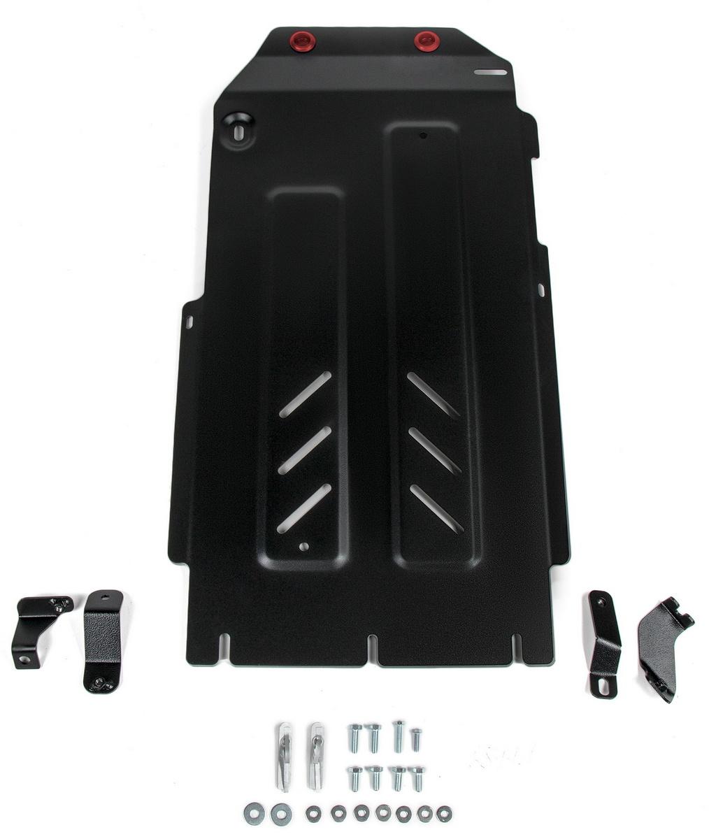 Защита КПП и РК АвтоБроня для Kia Stinger (V - 2.0T; 3.3T) 4WD 2017-н.в., штампованная, сталь 1.8 мм, с крепежом, 111.02844.1