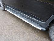 Пороги алюминиевые с пластиковой накладкой 1820 мм для автомобиля Subaru XV 2017-, TCC Тюнинг SUBXV17-15AL