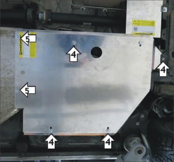Защита стальная Мотодор (Предпусковой Подогреватель), 2 мм, Сталь для Volkswagen Multivan T6 2015-2020 арт. 02743