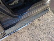 Пороги с площадкой (нерж. лист) 42,4 мм для автомобиля Nissan Pathfinder 2014-, TCC Тюнинг NISPAT14-12