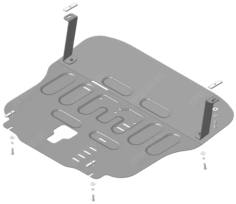 Защита стальная Мотодор (Двигатель, Коробка переключения передач), 2 мм,  для Hyundai Palisade  2020- арт. 70916