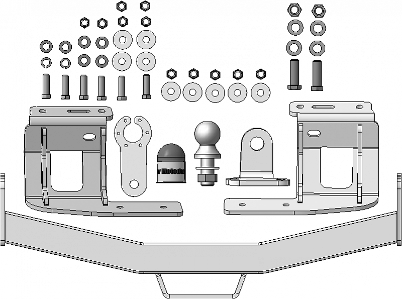 Фаркоп для Mitsubishi Pajero Sport III 2021-, тип шара FE, арт. 91313-FE