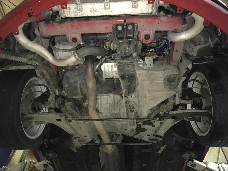 Алюминиевая защита картера и КПП на Mitsubishi Lancer Evolution VIII спорт, алюминий 5 мм, Sheriff (Шериф) 14.1121