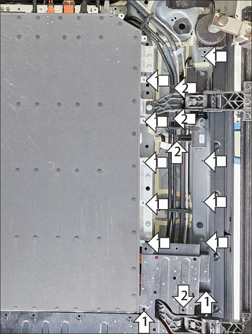 Защита алюминиевая Мотодор (Силовые провода, Топливные Трубки), 4 мм,  Li L9  2024- арт. 349912