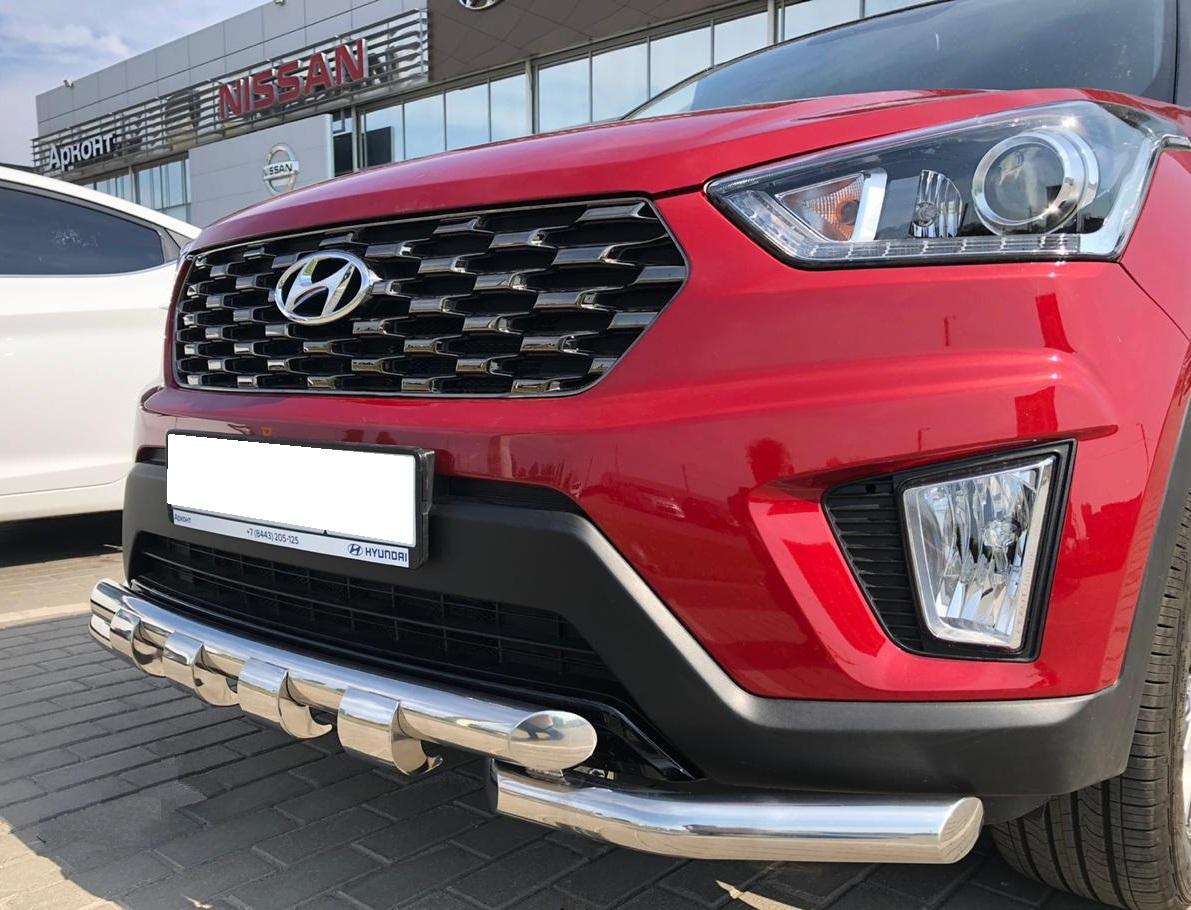 HYC.16.05  Защита переднего бампера G для автомобиля Hyundai Creta 2016-, Россия