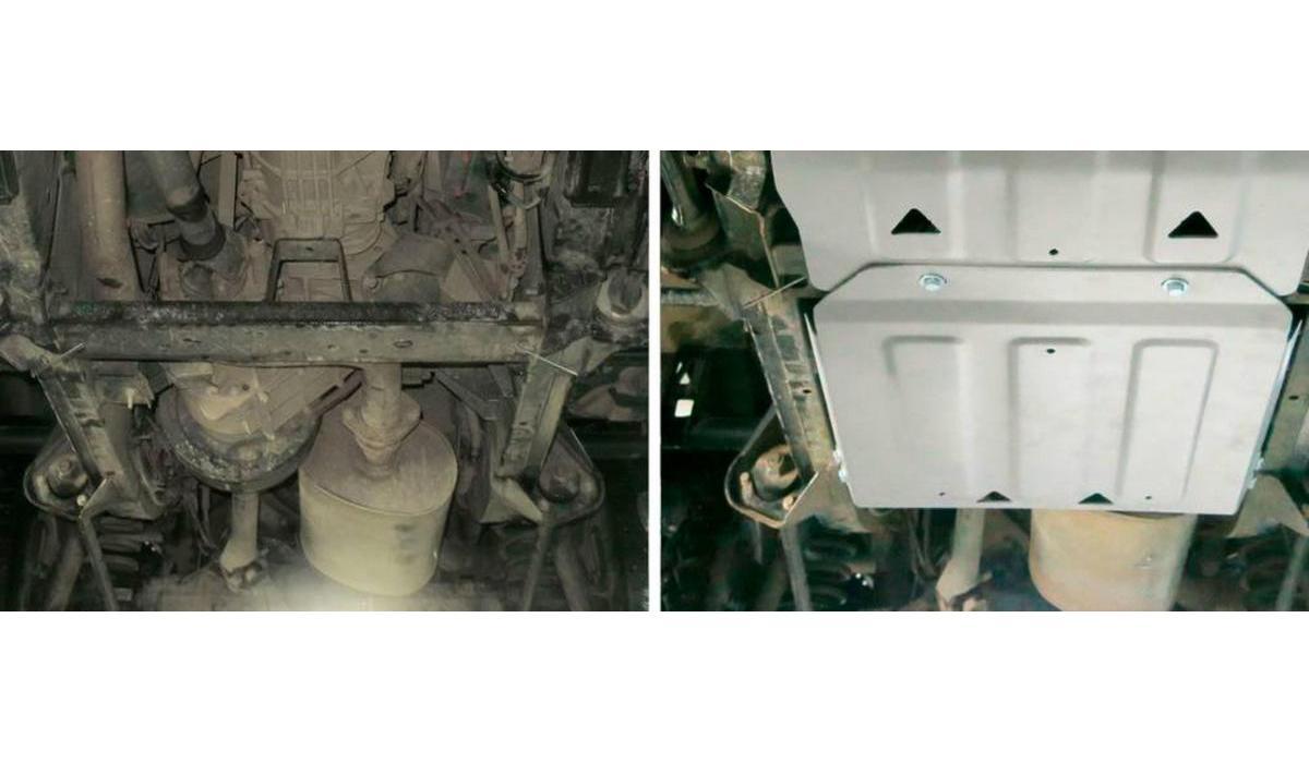 Защита РК Rival для Land Rover Defender 90/110 рестайлинг 2007-2016, штампованная, алюминий 6 мм, с крепежом, 2333.3112.1.6