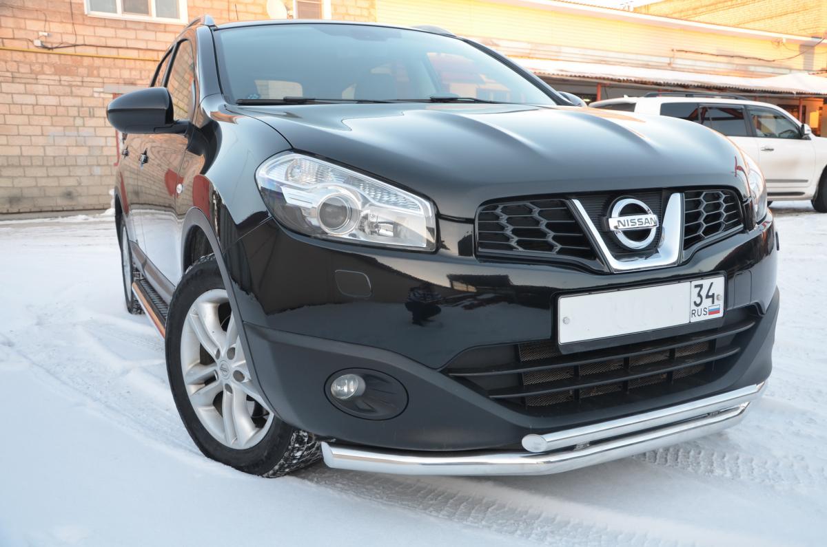 Защита переднего бампера двойная (радиус) для автомобиля NISSAN Qashqai 2008. NQ.11.03, Россия