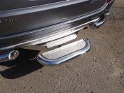 Задняя подножка (нерж. лист) 60,3 мм (под фаркоп) для автомобиля Mitsubishi Pajero Sport 2016-, TCC Тюнинг MITPASPOR16-27