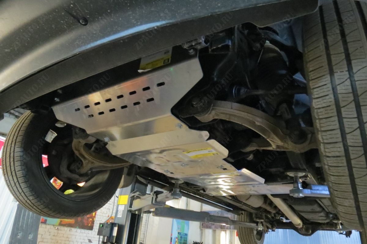 Усиленная защита Мотодор (Двигатель,Коробка переключения передач,Радиатор,Раздаточная коробка,Передний дифференциал), 5 мм, алюминий для Dodge Ram 1500 V-5,7 2018- арт. 32906