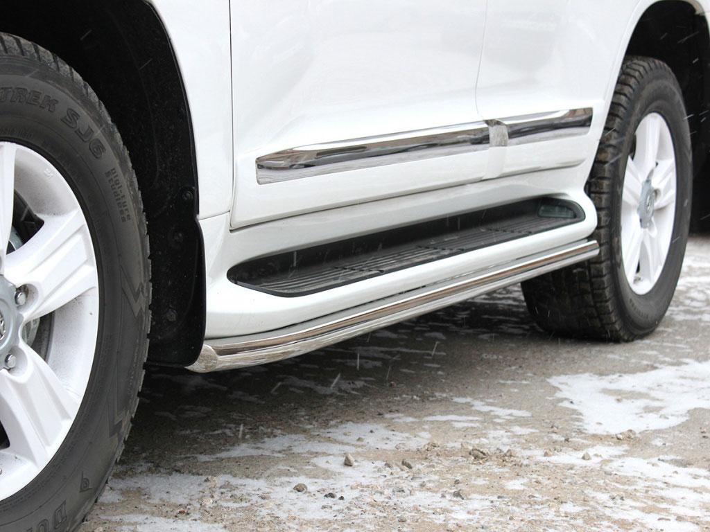 Пороги, обвод штатного порога d53 на Lexus LX 570 Sport 2013, Технотек LX12S_2