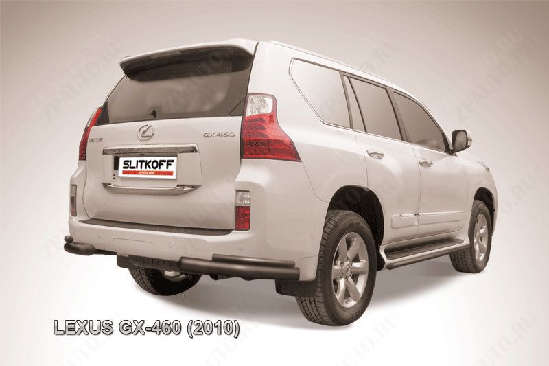 Уголки d76+d42 двойные черные Lexus GX-460 (2009-2013) , Slitkoff, арт. LGX016B
