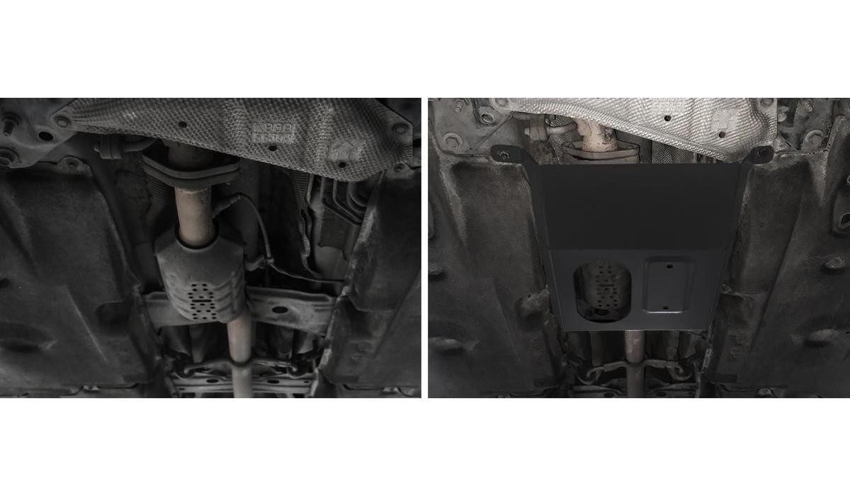 Защита кислородного датчика Rival для Mazda CX-5 II 2017-н.в., сталь 1.8 мм, без крепежа, штампованная, 1.3824.1