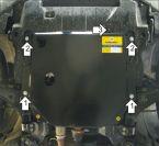 Защита двигателя, кпп стальная Motodor для Chevrolet Captiva 2006-2011 (3 мм, сталь), 13001