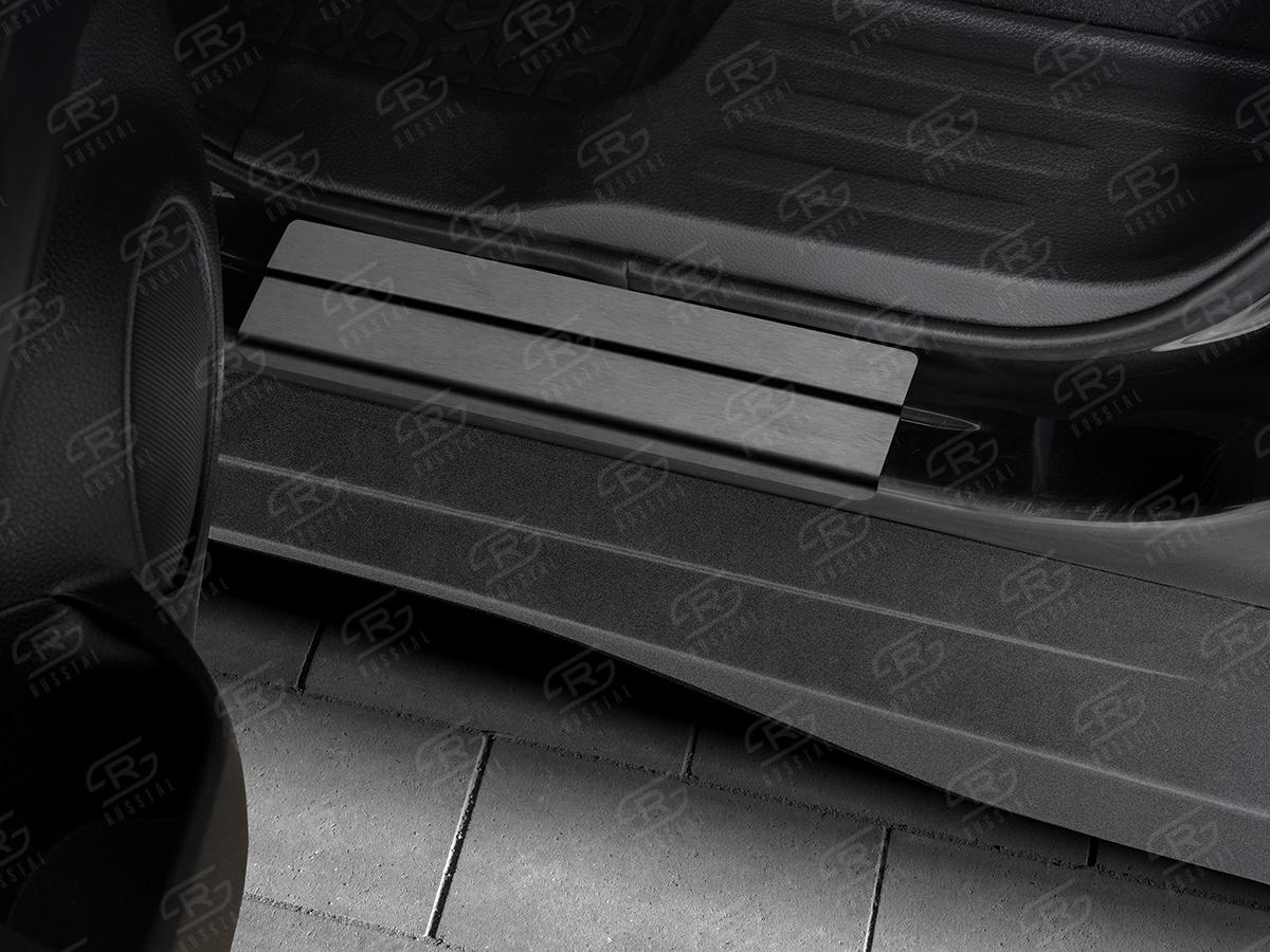 Накладки на пороги RUSSTAL (нерж., шлиф) NIXTR15-02 для NISSAN X-TRAIL (T32) 2015-