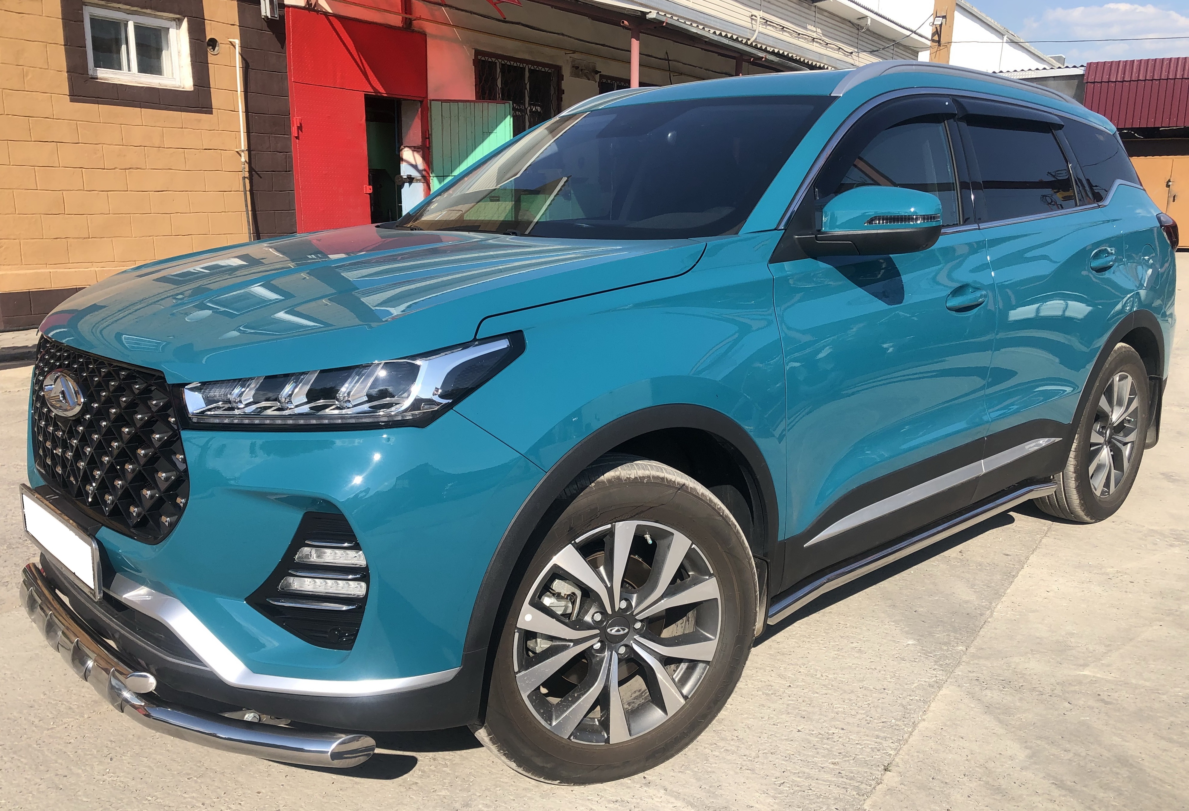 Защита штатного порога труба для автомобиля CHERY Tiggo 7 Pro 2021 арт. CTGP.7.21.32