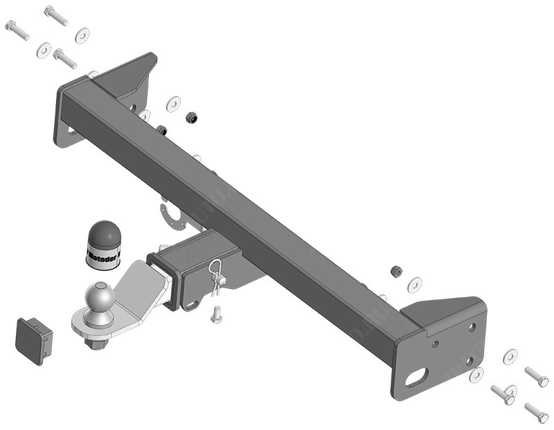 Фаркоп Gaz Sobol NN 2024-, тип шара E, MOTODOR, арт. 95604-E