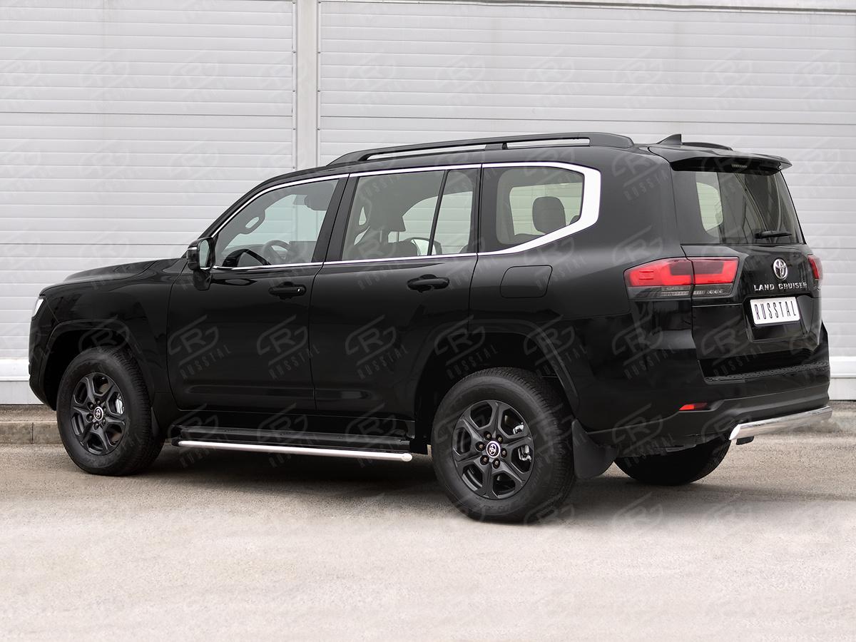 TOYOTA LAND CRUISER 300 2021 - Защита заднего бампера 75х42 дуга TLCZ-003788