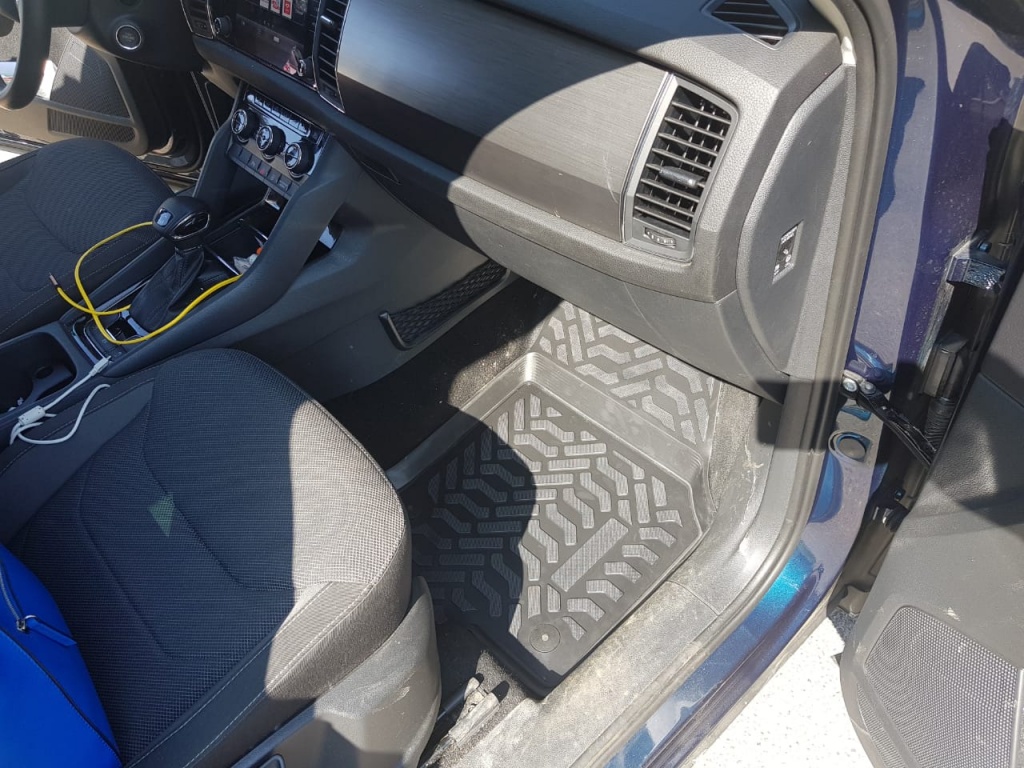 Ковры модельные (высокий борт) для Skoda Kodiaq (2017-) (3D с подпятником) , Элерон, арт. 61627