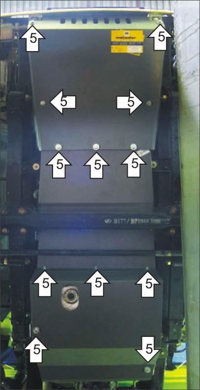Защиты Грузовые Motodor (Двигатель, Коробка переключения передач, Радиатор), 2 мм, Сталь для BAW Fenix 1044 2006-2011 арт. 25701