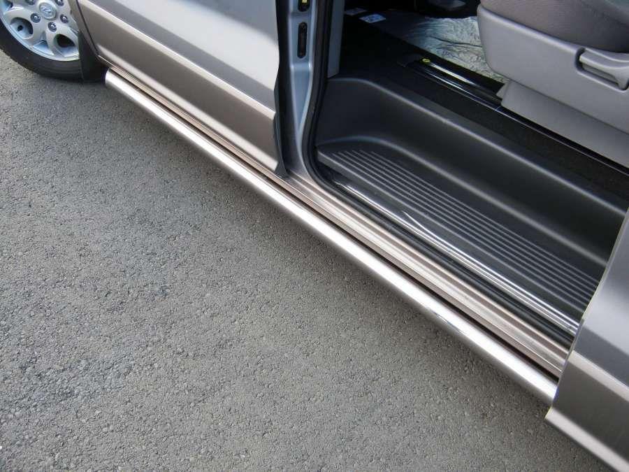 Пороги труба d76 вариант 1 для Hyundai H1 2007, Slitkoff HHT-0000161