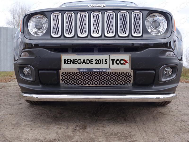 Решетка радиатора верхняя (лист) для автомобиля Jeep Renegade 4WD 2015-, TCC Тюнинг JEEPREN4WD15-07