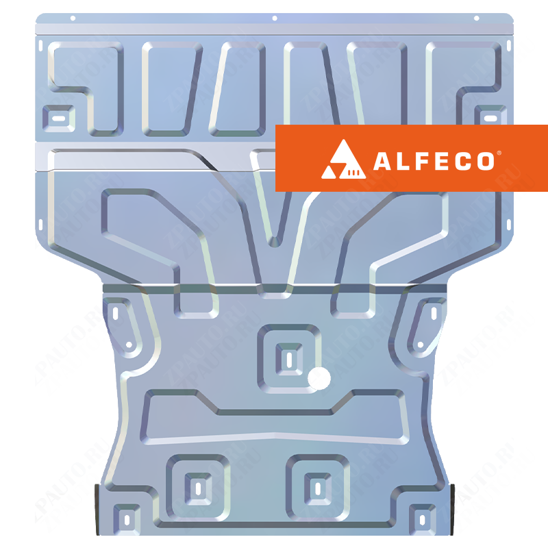 Защита  картера и КПП (большая) Audi Q3 2011-2018 V-1,4. 2,0 АТ , ALFeco, алюминий 4мм, арт. ALF3035al