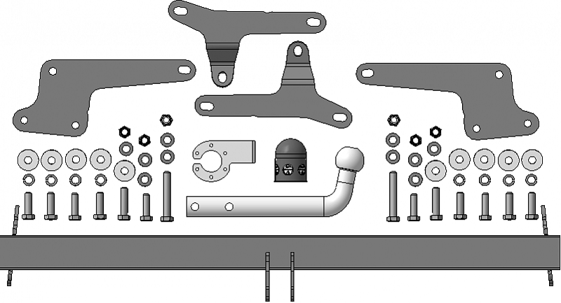 Фаркоп Toyota RAV 4 2019-2022, тип шара A, MOTODOR, арт. T101A